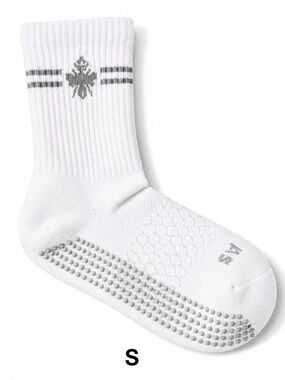 Bombas Gripper Half Calf Socks White S Pilates
